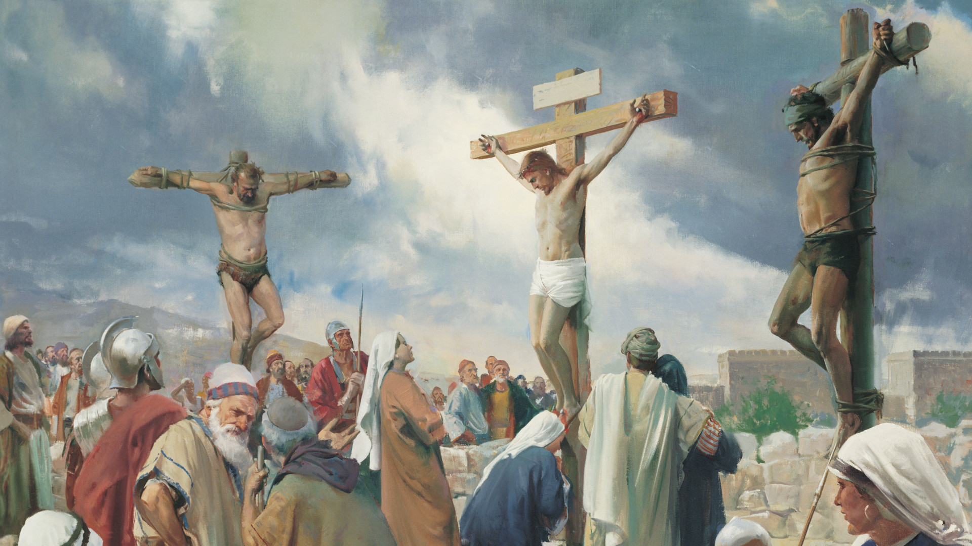 Detail of The Crucifixion by Harry Anderson