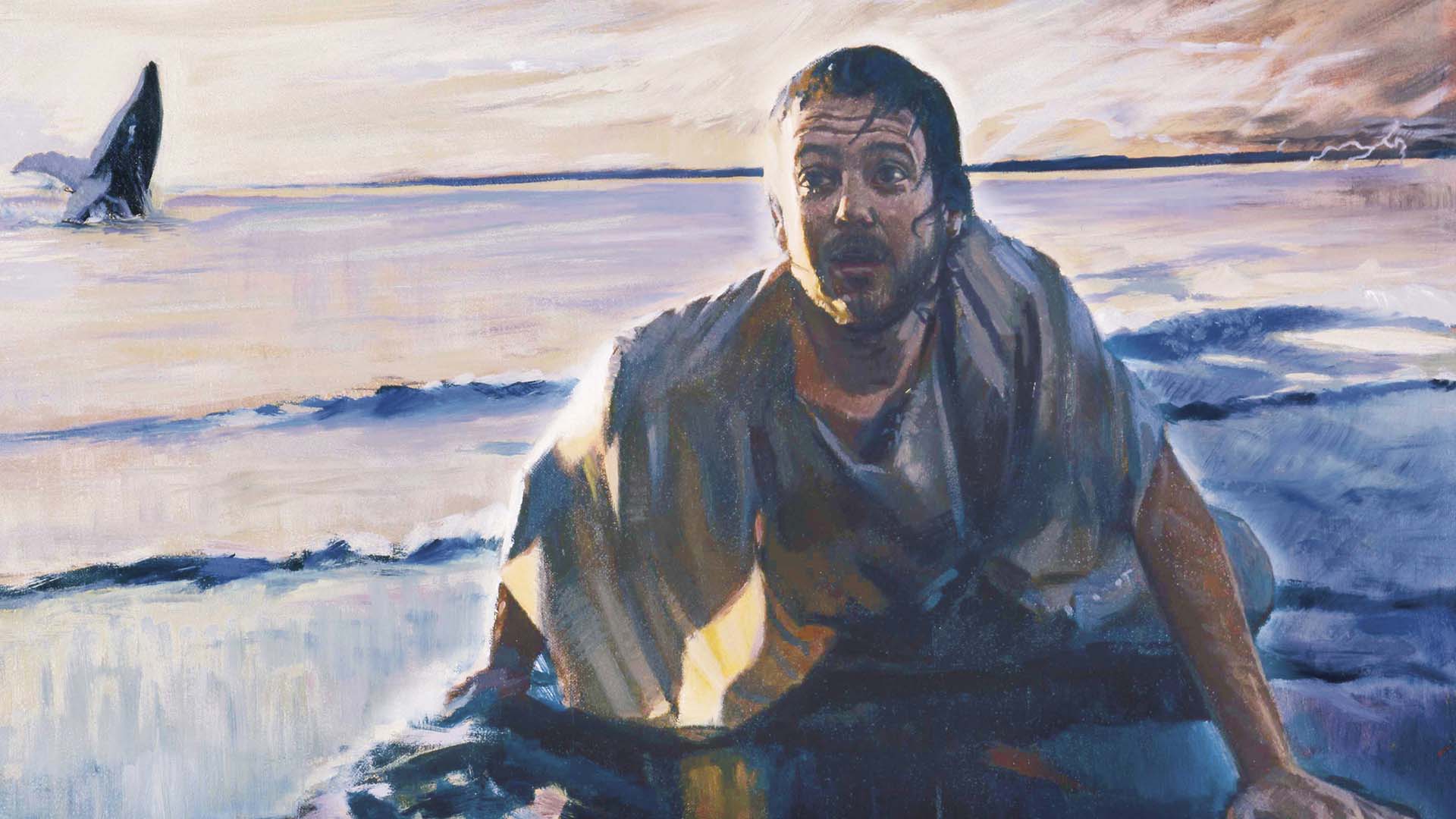 Jonah on the Beach at Nineveh, by Daniel A. Lewis. Image via Church of Jesus Christ.