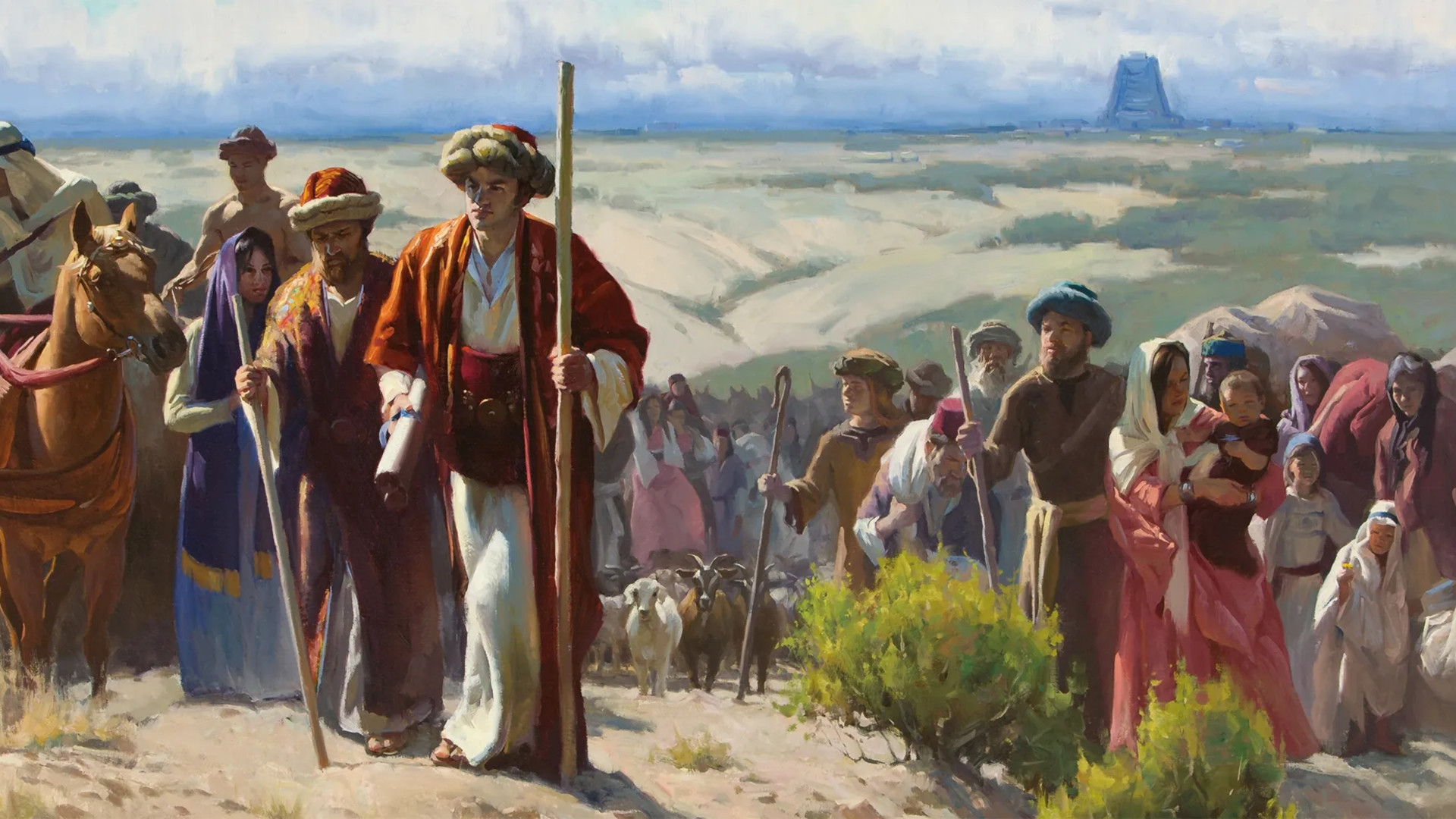 “The Jaredites Leaving Babel,” by Albin Veselka