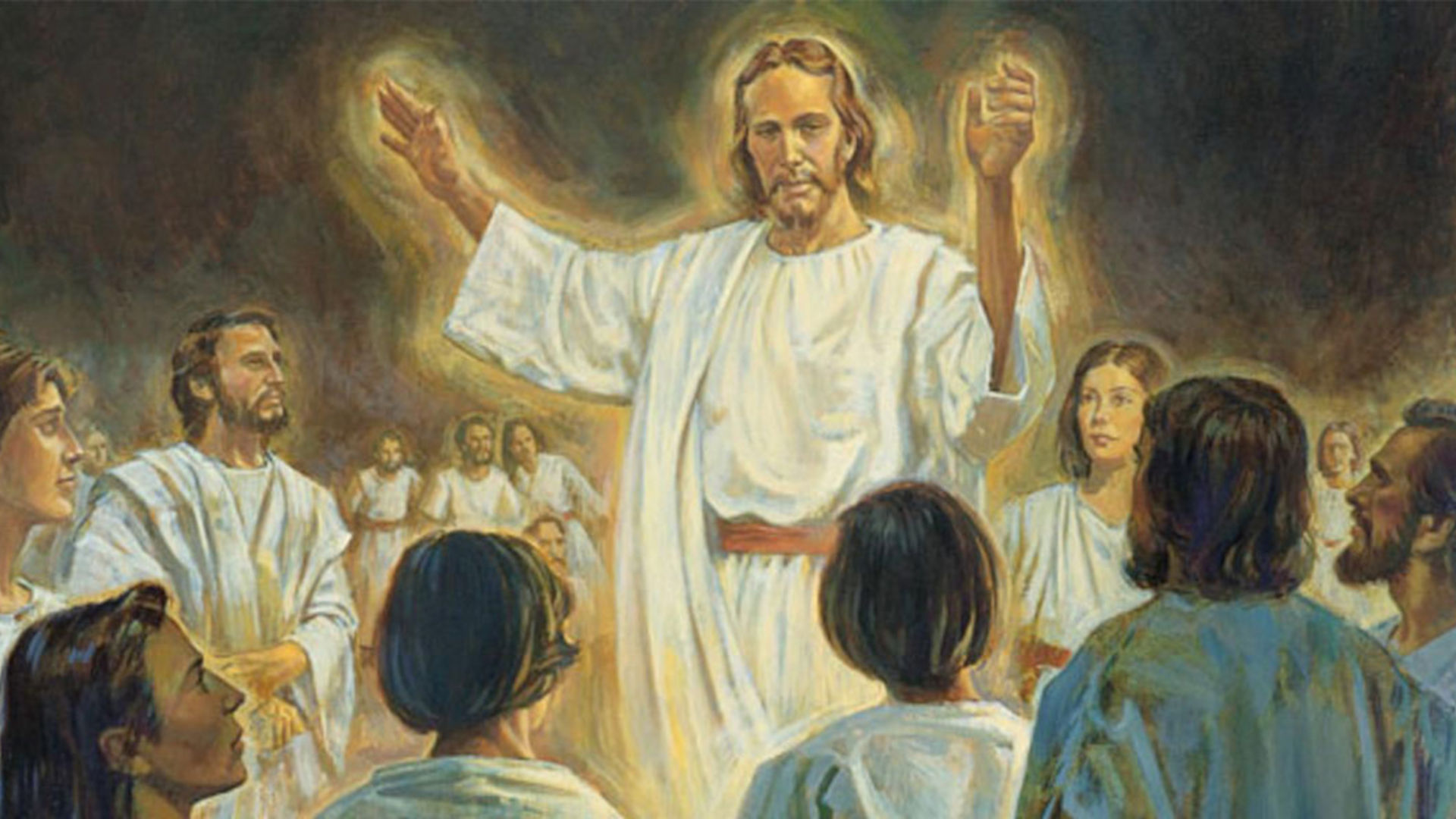 Robert T. Barrett's painting, "Christ Preaching in the Spirit World"