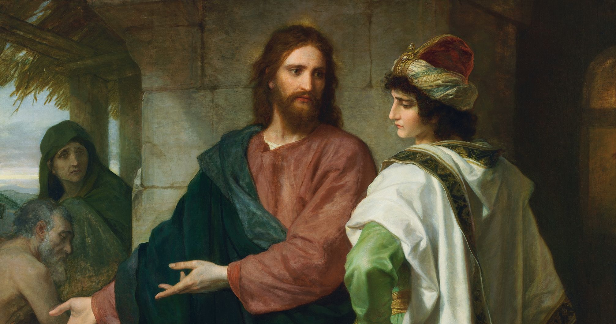 Christ and the Rich Young Ruler, by Heinrich Hofmann. Image via Church of Jesus Christ.