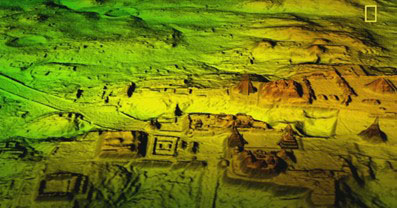 Lidar image of massive ruins discovered in the jungles of Guatemala
