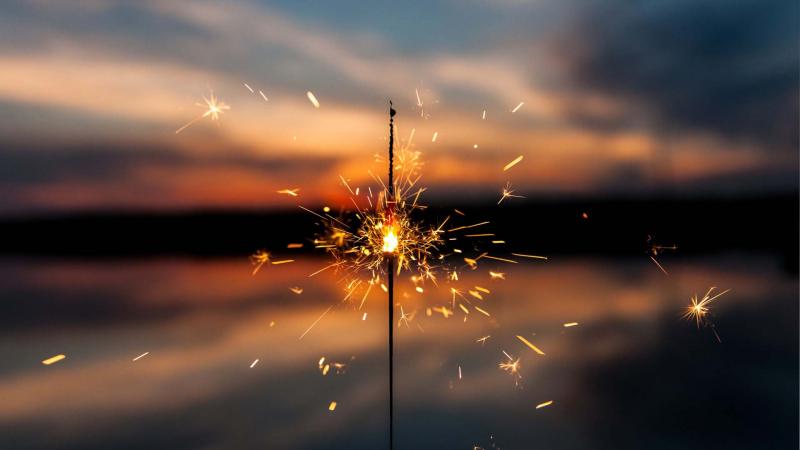 Photo of sparkler by Dawid Zawiła on Unsplash