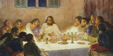 William Henry Margetson's painting, "The Last Supper," depicting Jesus and his apostles at the last supper