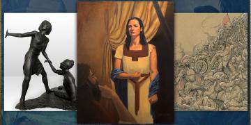 Winning art pieces from the 2019 Book of Mormon Central Art Contest