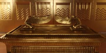 The Ark of the Covenant in the Holy of Holies in the ancient Israelite Tabernacle
