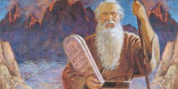 “Moses and the Tablets” by Jerry Harston. Image via The Church of Jesus Christ of Latter-day Saints.