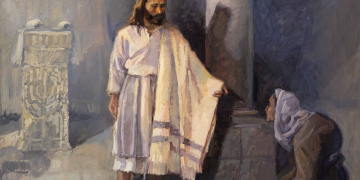 Jesus Healing a Crippled Woman